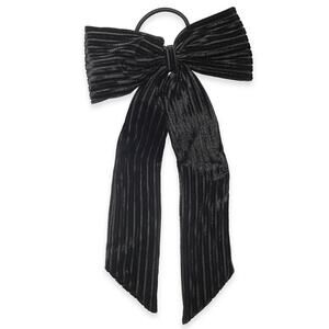 I.N.C. Big Bow Ponytail Holder Black Velvet